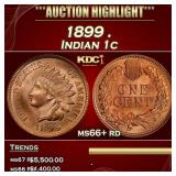 1899 Indian Cent . 1c ms66+ rd SEGS