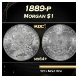 1889-p Morgan Dollar $1 Grades ms64+