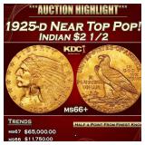 1925-d Gold Indian Quarter Eagle Near Top Pop! $2