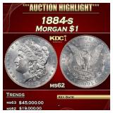 1884-s Morgan Dollar $1 ms62 USCG