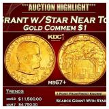 1922 Grant w/Star Gold Commem Dollar Near Top Pop!