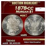 1878-cc Morgan Dollar $1 ms65 SEGS