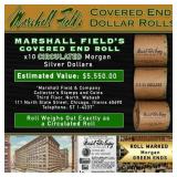 Rare Morgan Circ MARSHALL FIELDS 10 $1 Roll Green