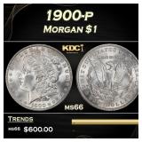 1900-p Morgan Dollar $1 Grades ms66
