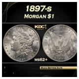 1897-s Morgan Dollar $1 Grades ms62+