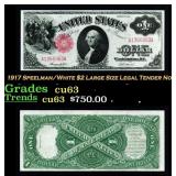 1917 $1 Large Size Legal Tender Note Grades Select