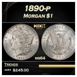 1890-p Morgan Dollar $1 Grades ms64