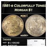 1881-s Morgan Dollar Colorfully Toned $1 ms66+ SEG