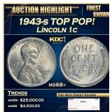 1943-s Lincoln Cent TOP POP! 1c ms68+ SEGS