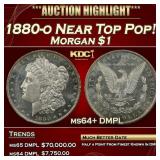1880-o Morgan Dollar Near Top Pop! $1 ms64+ DMPL S