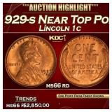 1929-s Lincoln Cent Near Top Pop! 1c ms66 rd SEGS