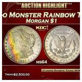 PCGS 1883-o Morgan Dollar Monster Rainbow Toned  $