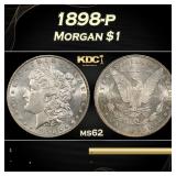 1898-p Morgan Dollar $1 Grades ms62