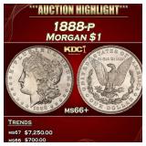 1888-p Morgan Dollar $1 ms66+ SEGS