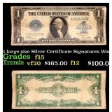 1923 $1 large size Silver Certificate Grades f+ Si