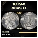 1879-p Morgan Dollar $1 Grades ms63