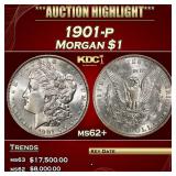 1901-p Morgan Dollar $1 ms62+ USCG