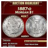 1887-o Morgan Dollar $1 ms64+ SEGS