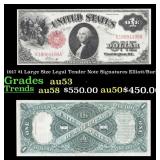 1917 $1 Large Size Legal Tender Note Grades Select