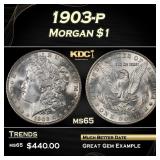 1903-p Morgan Dollar $1 Grades ms65