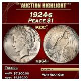 1924-s Peace Dollar $1 ms64+ SEGS