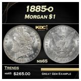 1885-o Morgan Dollar $1 Grades ms65