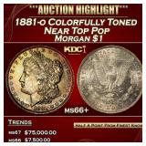 1881-o Morgan Dollar Colorfully Toned Near Top Pop