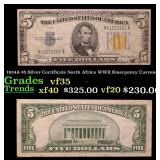1934A $5 Silver Certificate North Africa WWII Emer