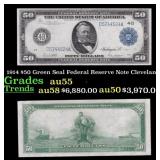1914 $50 Green Seal Federal Reserve Note Grades Ch
