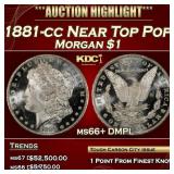 1881-cc Morgan Dollar Near Top Pop $1 ms66+ DMPL S