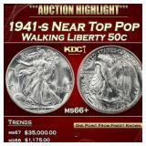 1941-s Walking Liberty Half Dollar Near Top Pop 50