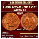 1900 Indian Cent Near Top Pop! 1c ms67 rd SEGS