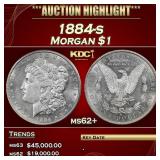 1884-s Morgan Dollar $1 ms62+ USCG