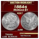 1884-s Morgan Dollar $1 au58 SEGS