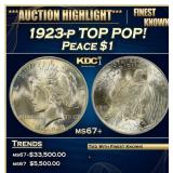 1923-p Peace Dollar TOP POP! $1 ms67+ SEGS