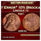 PCGS 1956-p *Mint Error* 10% Brockage Obverse Linc