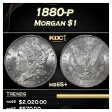 1880-p Morgan Dollar $1 ms65+ SEGS