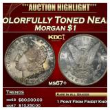 1885-cc Morgan Dollar Colorfully Toned Near Top Po