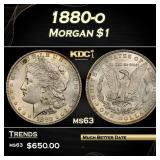 1880-o Morgan Dollar $1 Grades ms63
