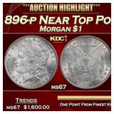 1896-p Morgan Dollar Near Top Pop! $1 ms67 SEGS