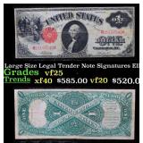 1917 $1 Large Size Legal Tender Note Grades vf+ Si