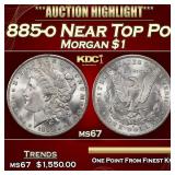 1885-o Morgan Dollar Near Top Pop! $1 ms67 SEGS