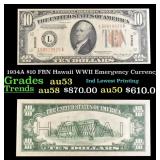 1934A $10 FRN Hawaii WWII Emergency Currency Grade