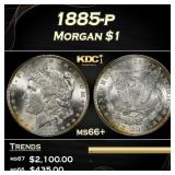 1885-p Morgan Dollar $1 ms66+ SEGS