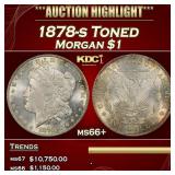 1878-s Morgan Dollar Toned $1 ms66+ SEGS