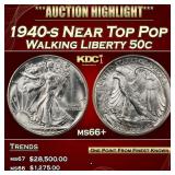 1940-s Walking Liberty Half Dollar Near Top Pop 50