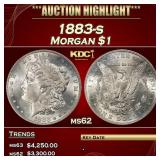 1883-s Morgan Dollar $1 ms62 USCG