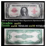 1923 $1 United States Note Grades Choice AU Signat