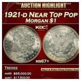 1921-d Morgan Dollar Near Top Pop $1 ms67+ SEGS