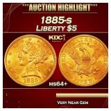 1885-s Gold Liberty Half Eagle $5 ms64+ SEGS